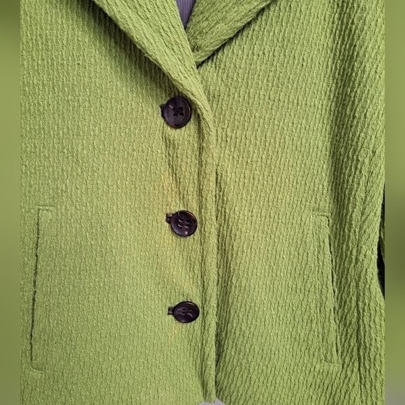 Bernardo Lime Green Wool Blazer/Jacket Size L - Picture 7 of 10